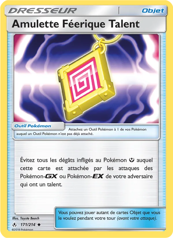 Carte Pokémon Amulette Féerique Talent de l'extension Alliance Infaillible