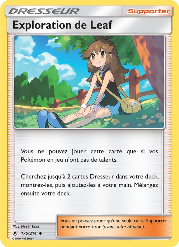 Carte Pokémon Exploration de Leaf de l'extension Alliance Infaillible