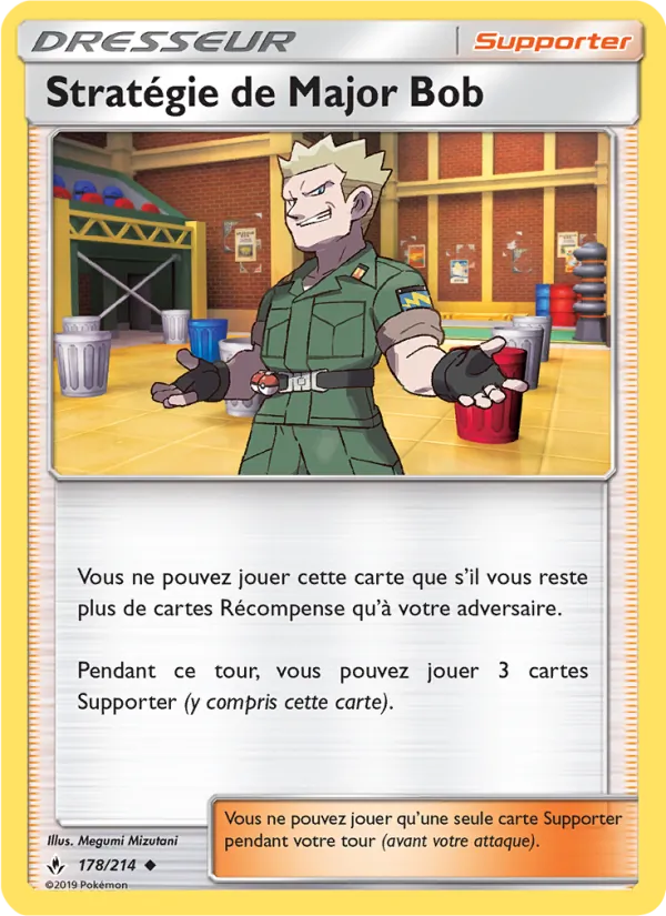 Carte Pokémon Stratégie de Major Bob de l'extension Alliance Infaillible