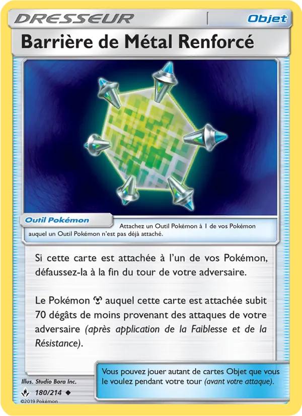 Carte Pokémon Barrière de Métal Renforcé de l'extension Alliance Infaillible