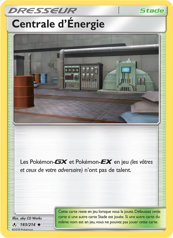 Carte Pokémon Centrale d’Énergie de l'extension Alliance Infaillible