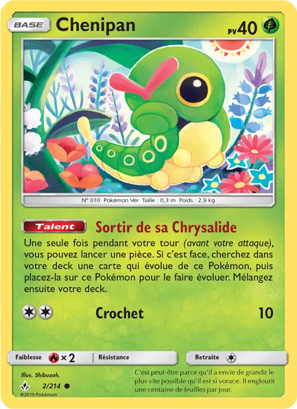 Carte Pokémon Chenipan de l'extension Alliance Infaillible