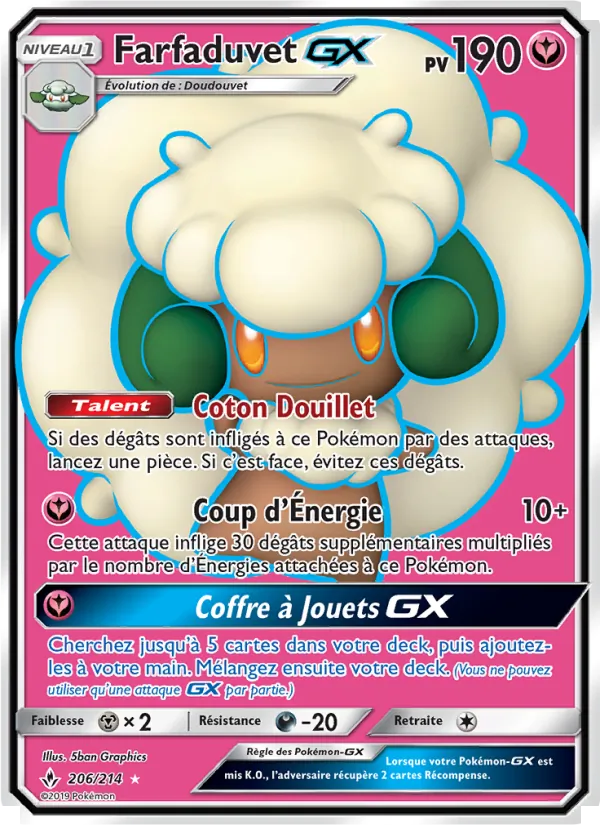 Carte Pokémon Farfaduvet GX de l'extension Alliance Infaillible