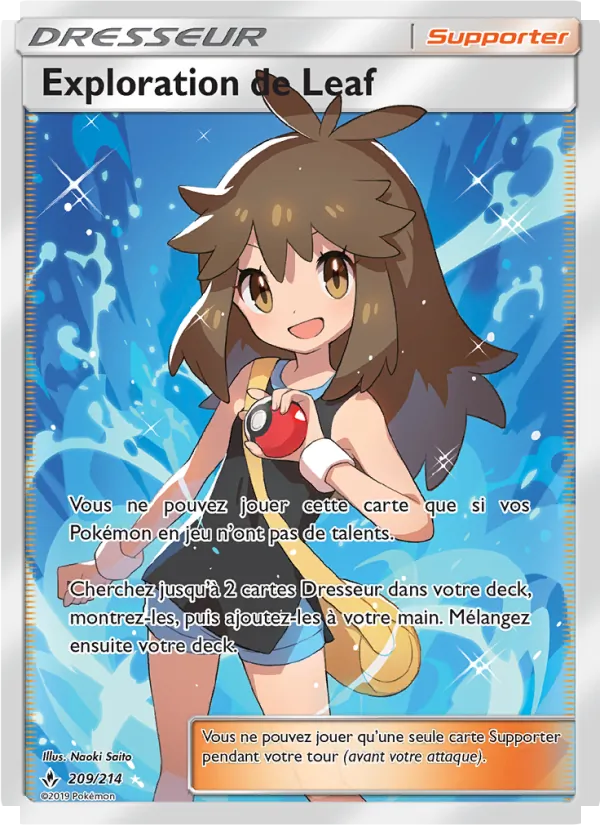 Carte Pokémon Exploration de Leaf de l'extension Alliance Infaillible