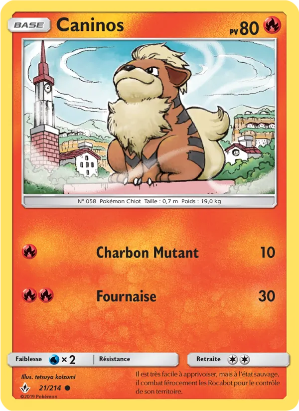 Carte Pokémon Caninos de l'extension Alliance Infaillible