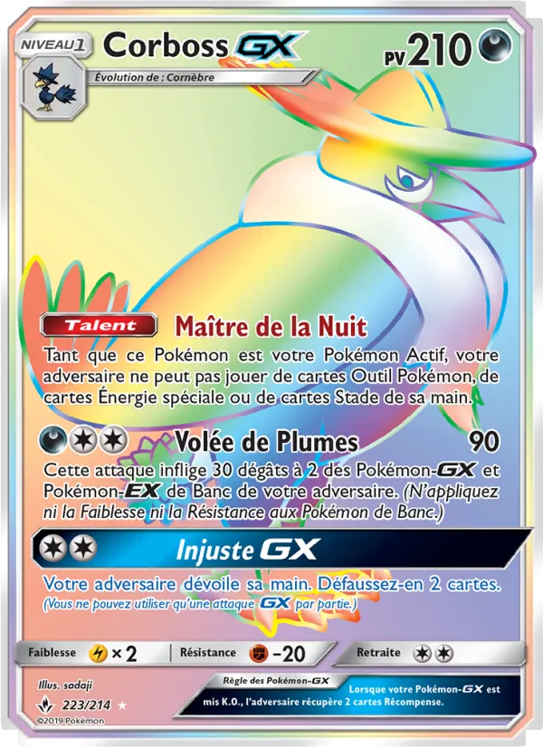 Carte Pokémon Corboss GX de l'extension Alliance Infaillible