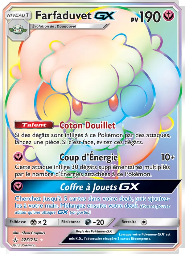 Carte Pokémon Farfaduvet GX de l'extension Alliance Infaillible