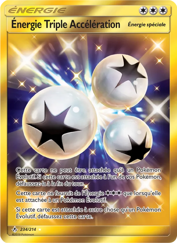 Carte Pokémon Énergie Triple Accélération de l'extension Alliance Infaillible
