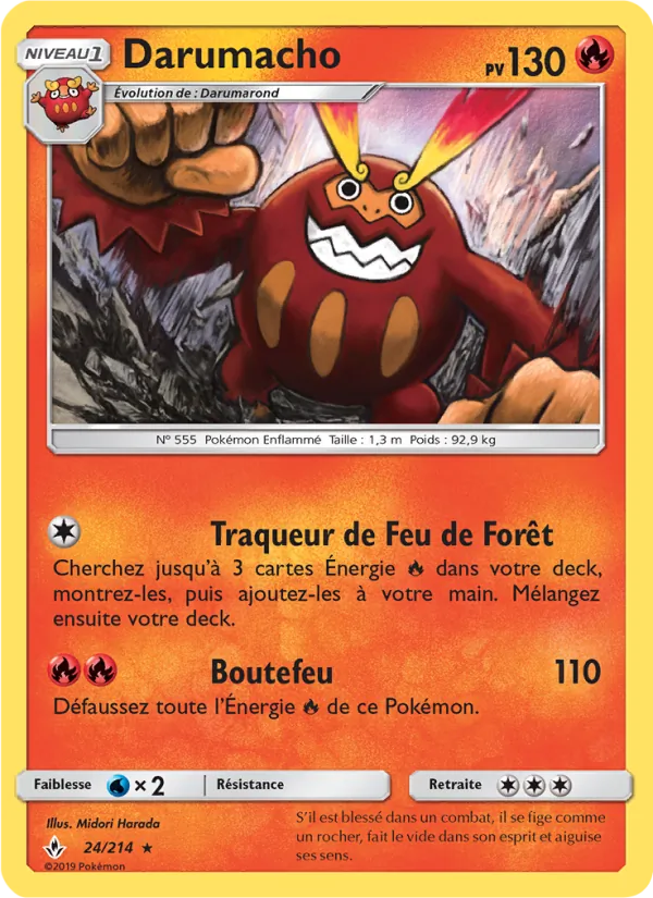 Carte Pokémon Darumacho de l'extension Alliance Infaillible