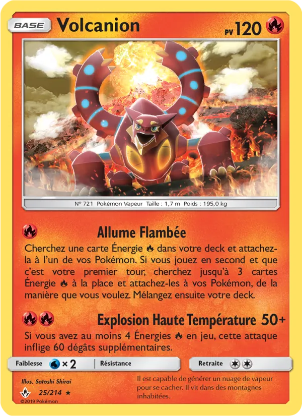 Carte Pokémon Volcanion de l'extension Alliance Infaillible