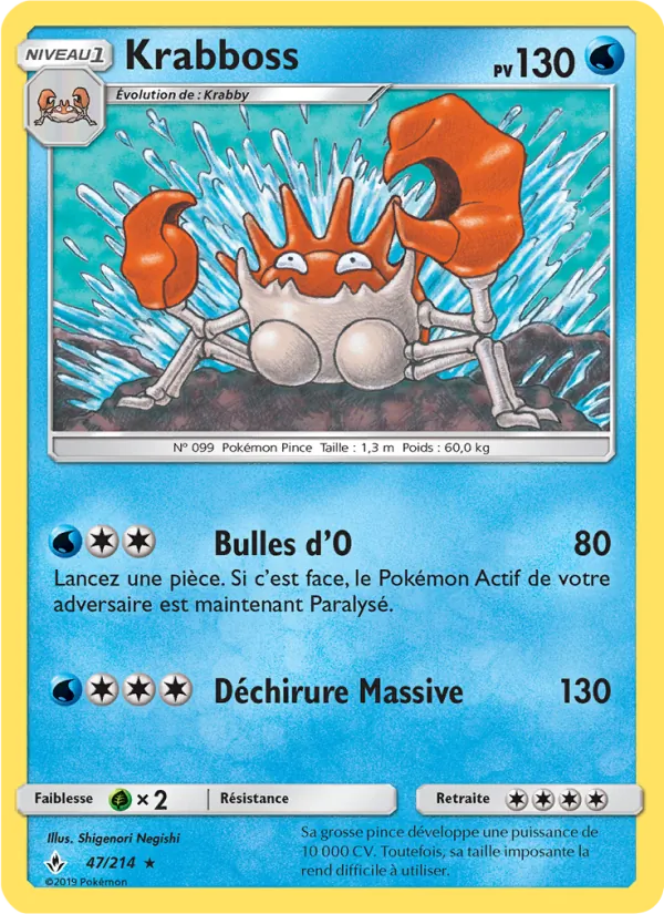 Carte Pokémon Krabboss de l'extension Alliance Infaillible