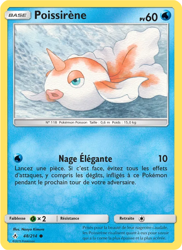 Carte Pokémon Poissirène de l'extension Alliance Infaillible