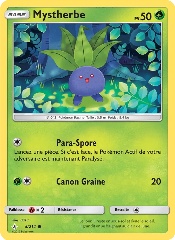 Carte Pokémon Mystherbe de l'extension Alliance Infaillible