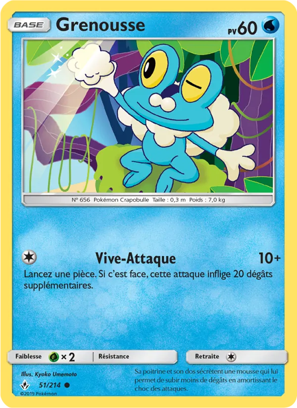 Carte Pokémon Grenousse de l'extension Alliance Infaillible