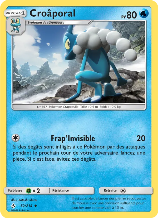 Carte Pokémon Croâporal de l'extension Alliance Infaillible