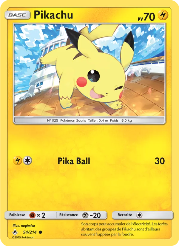 Carte Pokémon Pikachu de l'extension Alliance Infaillible