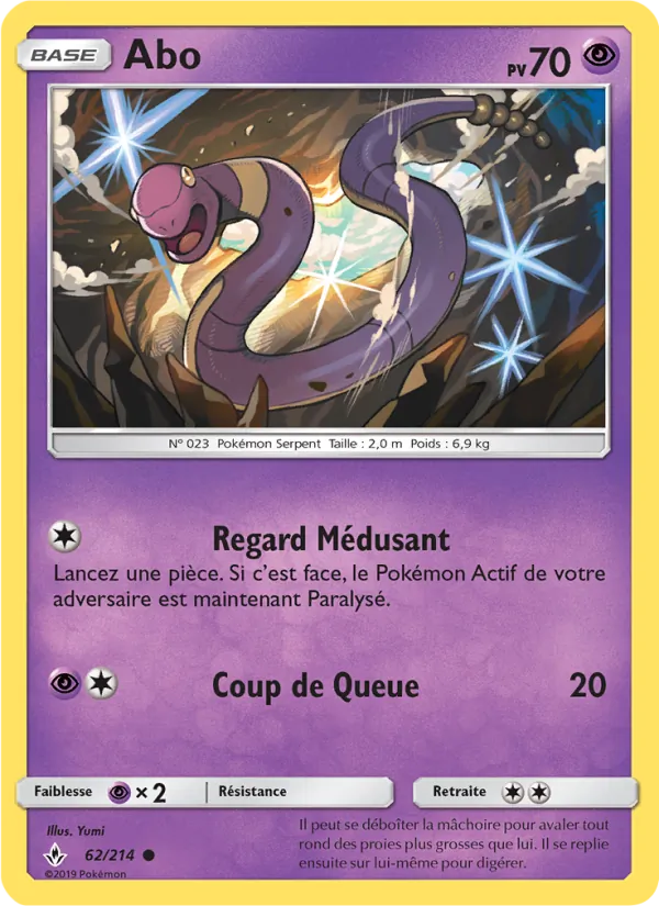 Carte Pokémon Abo de l'extension Alliance Infaillible