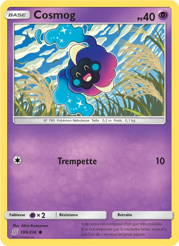 Carte Pokémon Cosmog de l'extension Harmonie des Esprits