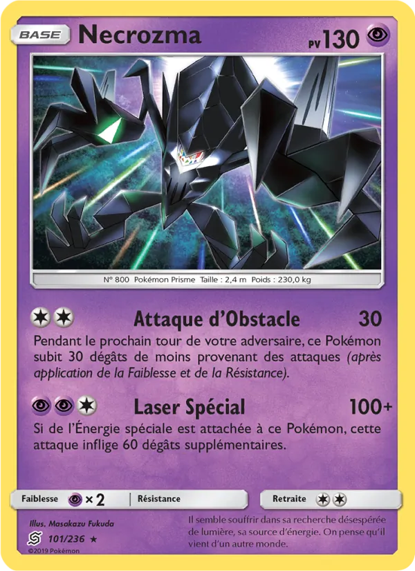Carte Pokémon Necrozma de l'extension Harmonie des Esprits