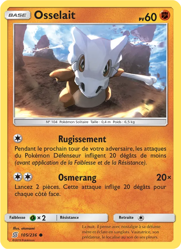 Carte Pokémon Osselait de l'extension Harmonie des Esprits