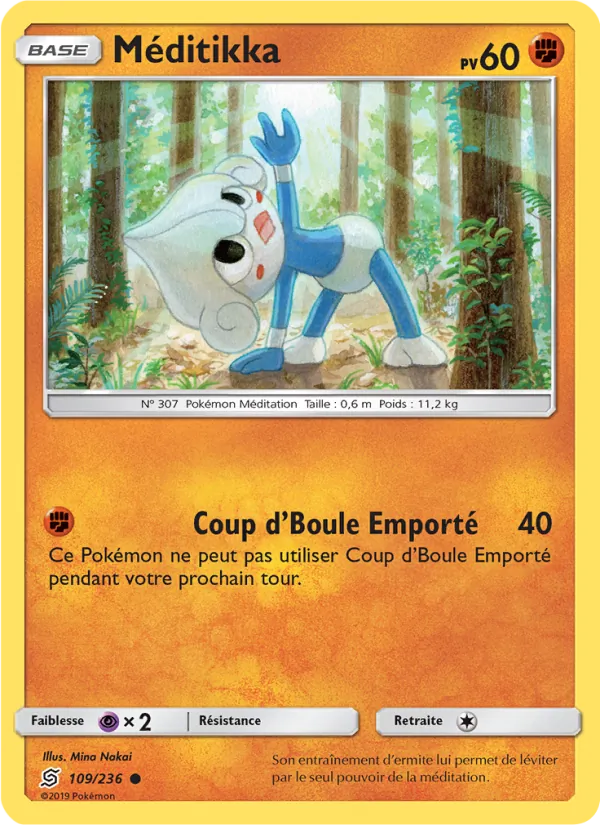 Carte Pokémon Méditikka de l'extension Harmonie des Esprits