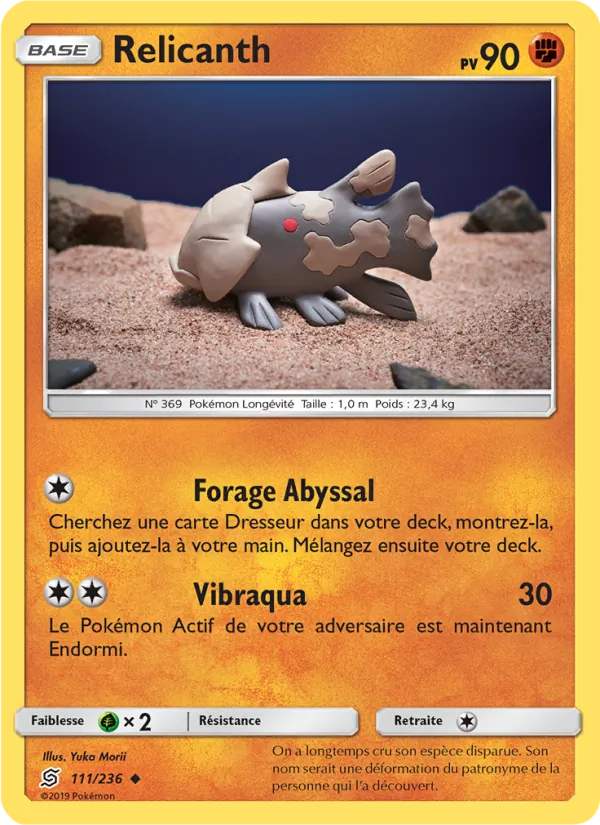 Carte Pokémon Relicanth de l'extension Harmonie des Esprits