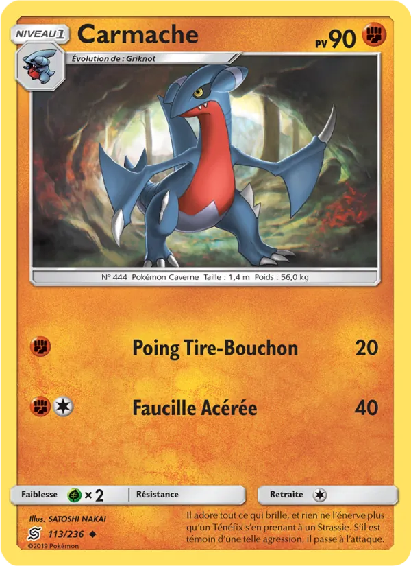 Carte Pokémon Carmache de l'extension Harmonie des Esprits
