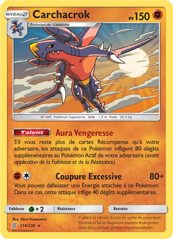 Carte Pokémon Carchacrok de l'extension Harmonie des Esprits