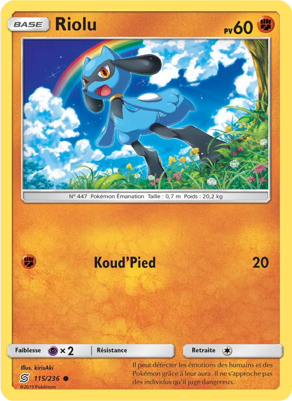 Carte Pokémon Riolu de l'extension Harmonie des Esprits