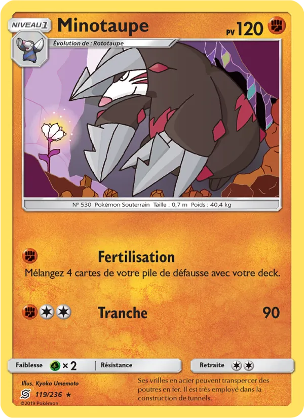 Carte Pokémon Minotaupe de l'extension Harmonie des Esprits
