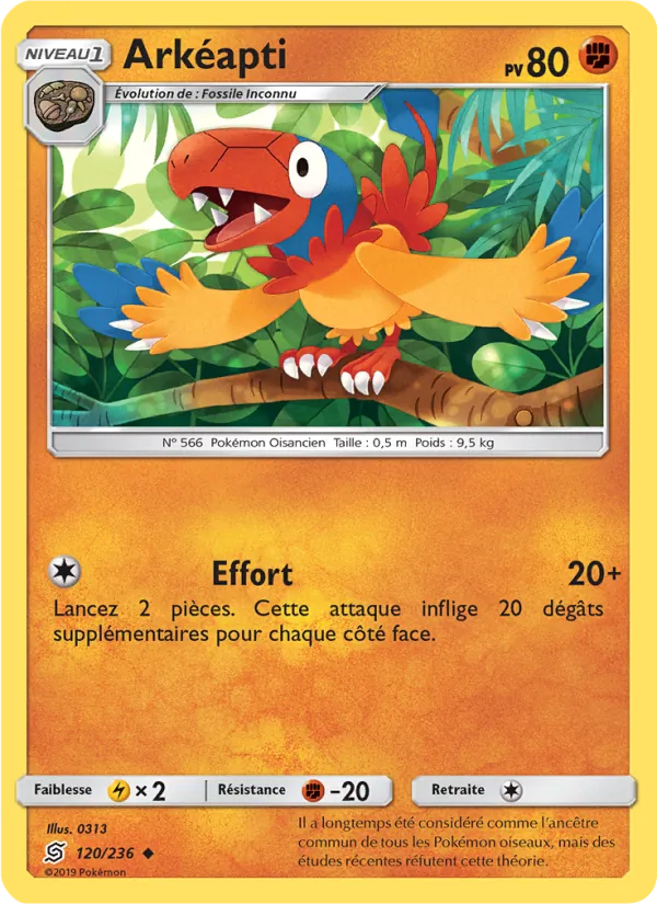 Carte Pokémon Arkéapti de l'extension Harmonie des Esprits
