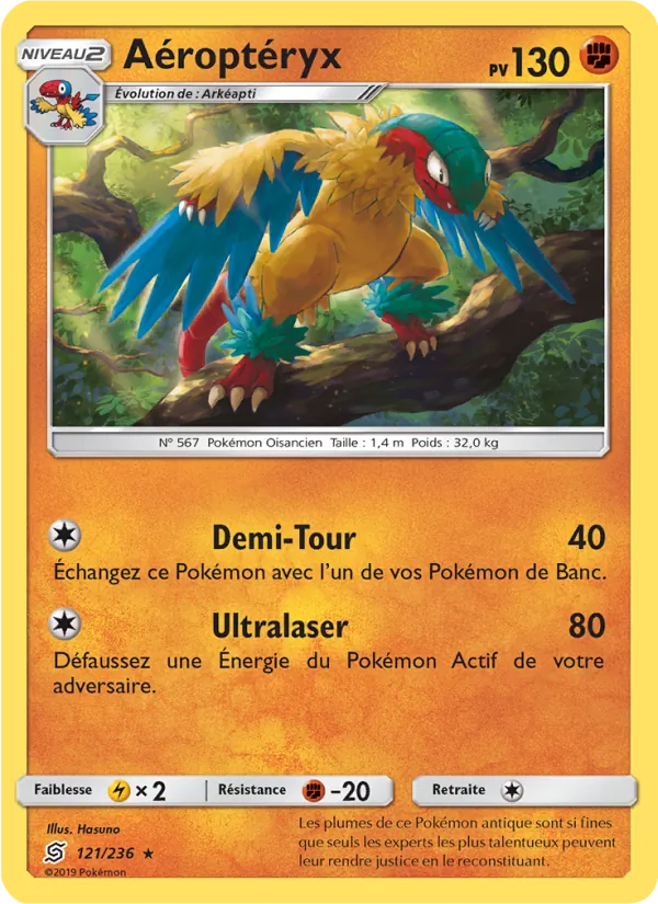 Carte Pokémon Aéroptéryx de l'extension Harmonie des Esprits