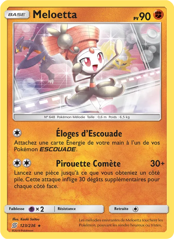 Carte Pokémon Meloetta de l'extension Harmonie des Esprits