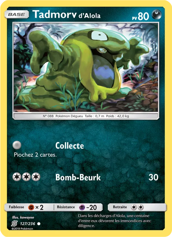 Carte Pokémon Tadmorv d’Alola de l'extension Harmonie des Esprits