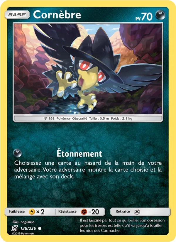 Carte Pokémon Cornèbre de l'extension Harmonie des Esprits