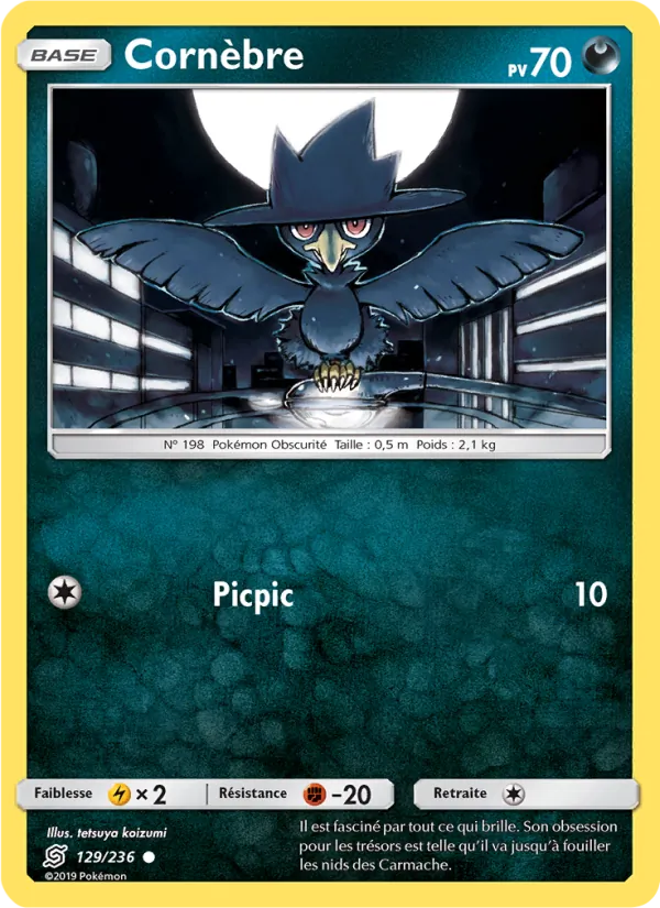 Carte Pokémon Cornèbre de l'extension Harmonie des Esprits