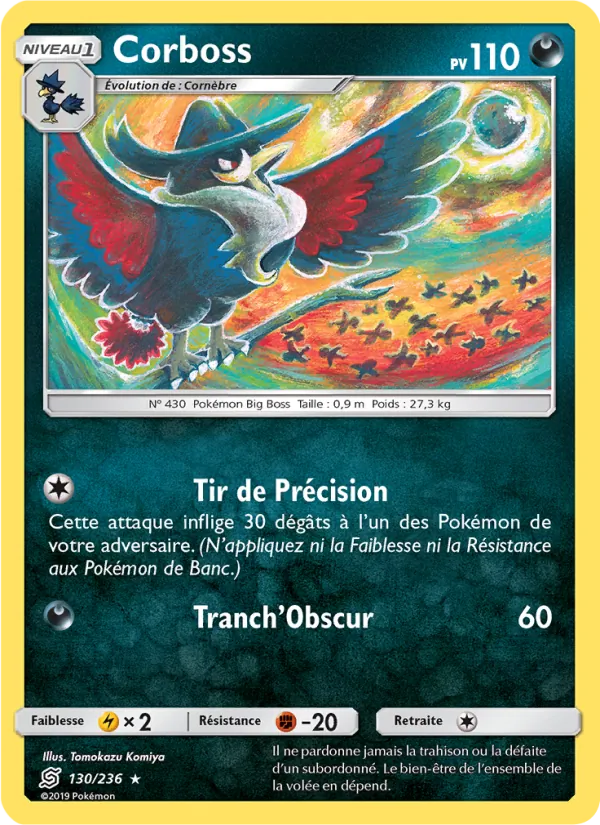 Carte Pokémon Corboss de l'extension Harmonie des Esprits