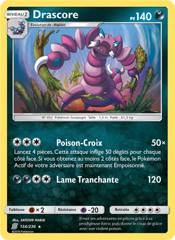 Carte Pokémon Drascore de l'extension Harmonie des Esprits