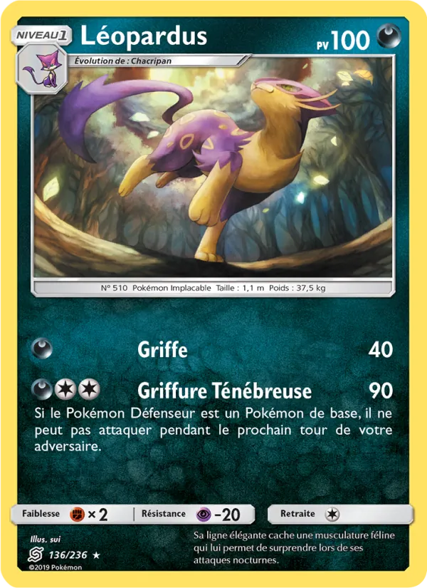Carte Pokémon Léopardus de l'extension Harmonie des Esprits
