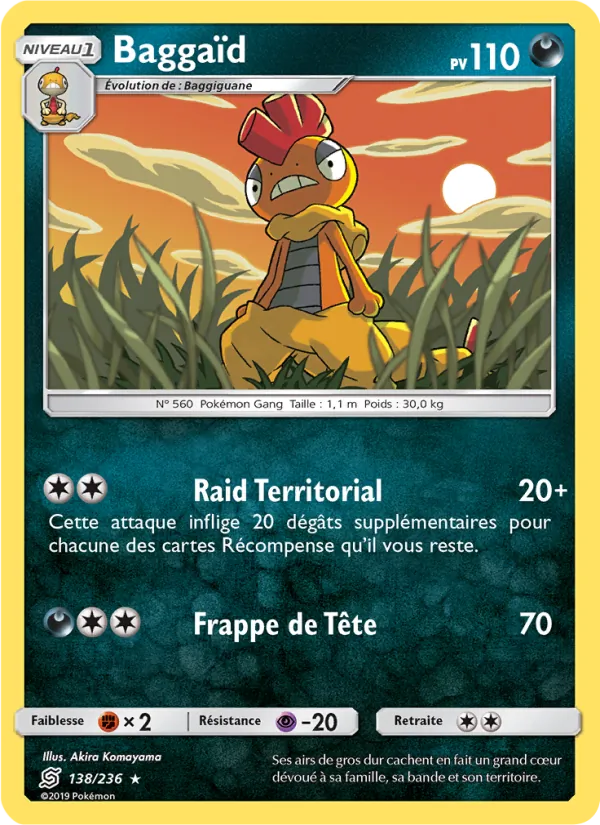 Carte Pokémon Baggaïd de l'extension Harmonie des Esprits