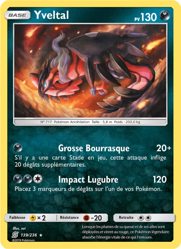 Carte Pokémon Yveltal de l'extension Harmonie des Esprits