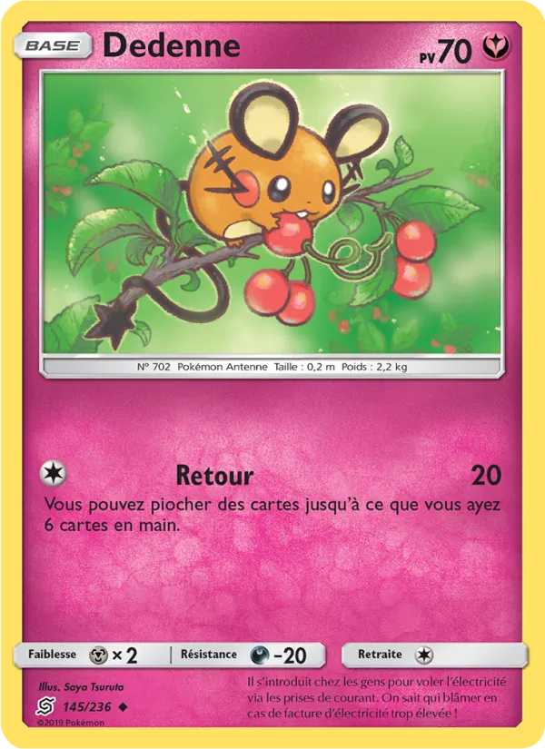Carte Pokémon Dedenne de l'extension Harmonie des Esprits