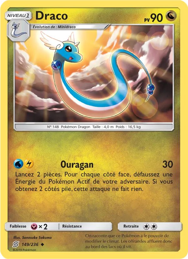 Carte Pokémon Draco de l'extension Harmonie des Esprits