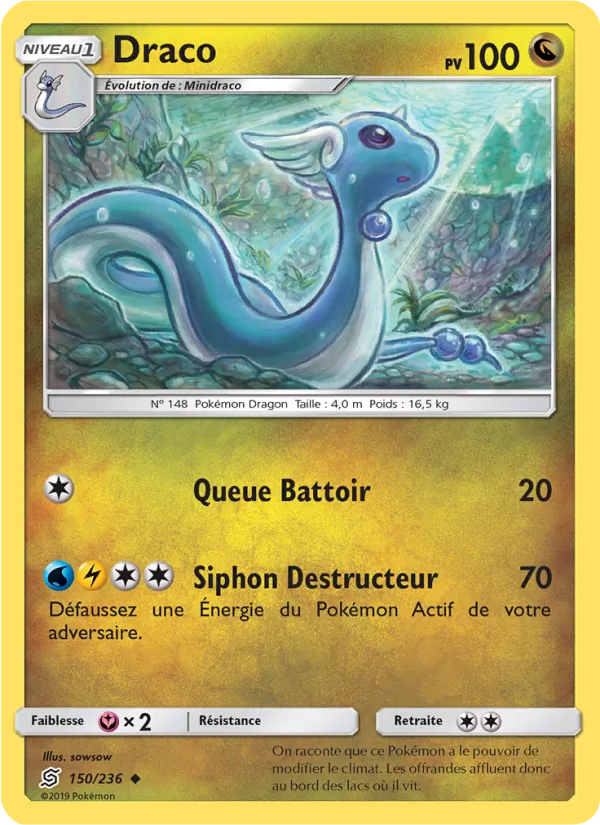 Carte Pokémon Draco de l'extension Harmonie des Esprits