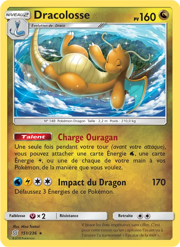 Carte Pokémon Dracolosse de l'extension Harmonie des Esprits