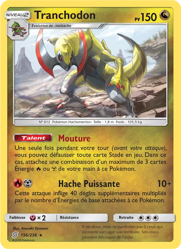 Carte Pokémon Tranchodon de l'extension Harmonie des Esprits
