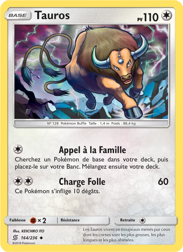 Carte Pokémon Tauros de l'extension Harmonie des Esprits