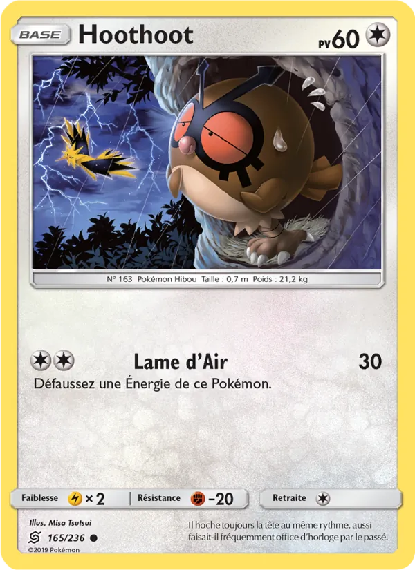 Carte Pokémon Hoothoot de l'extension Harmonie des Esprits