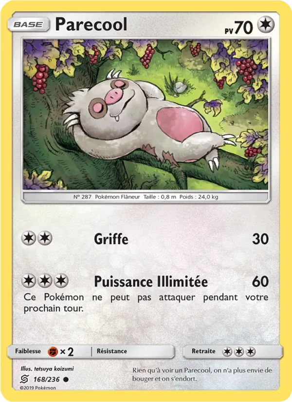 Carte Pokémon Parecool de l'extension Harmonie des Esprits