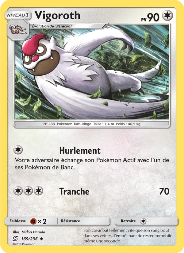 Carte Pokémon Vigoroth de l'extension Harmonie des Esprits